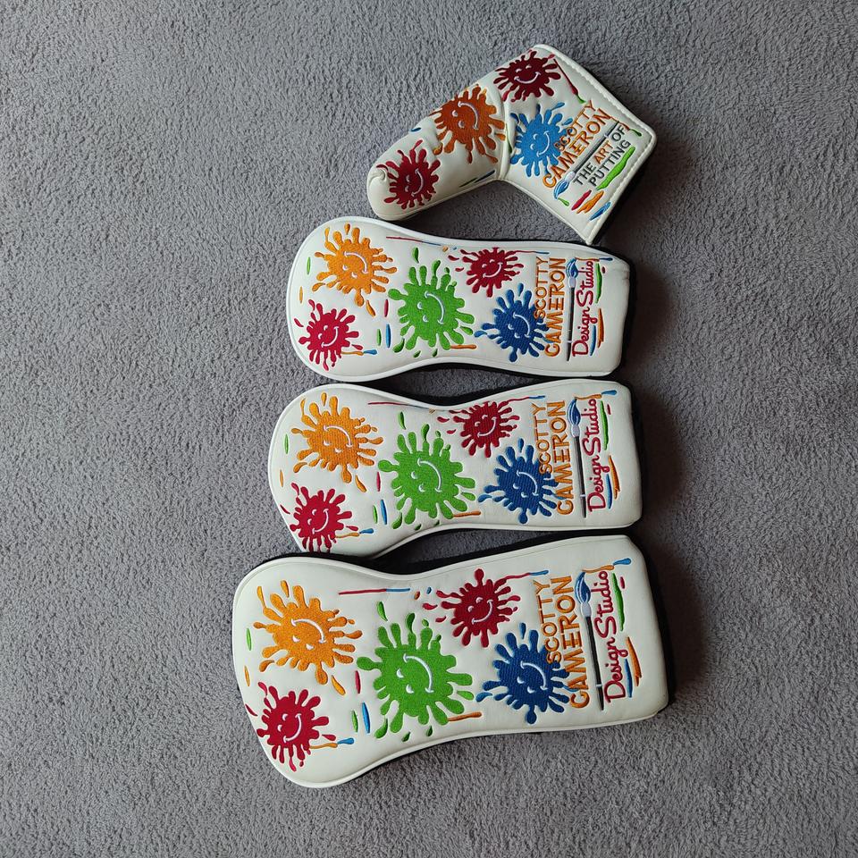 스마일 스플레쉬 화이트 골프 헤드커버 세트