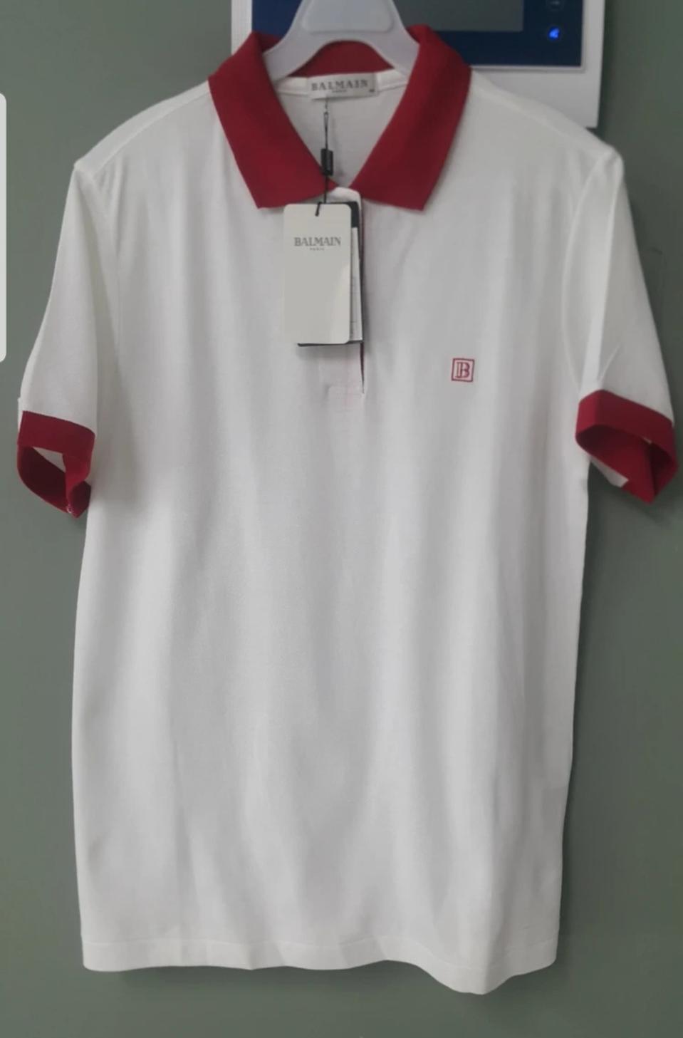 정품 발망 피케셔츠 남성 95사이즈 티셔츠 반팔 10만원