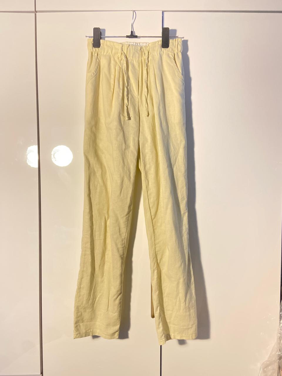 여성 일자 린넨 바지 m