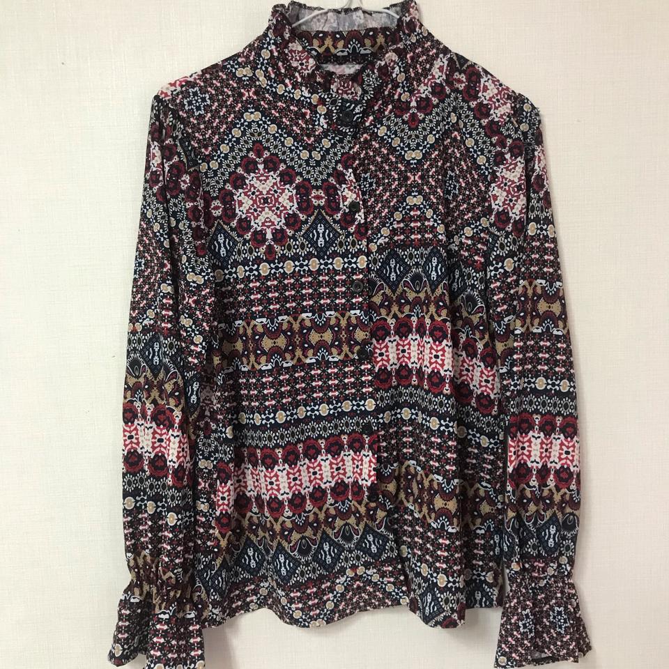 여성 긴팔 셔츠 촌캉스 (새상품)