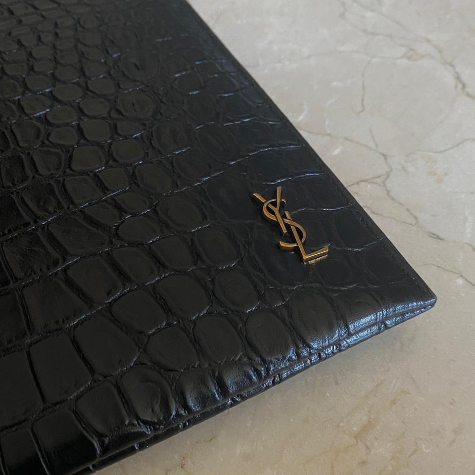 쿨거시 네고(풀박,새상품)[L]생로랑 크로커다일 클러치 판매합니다.