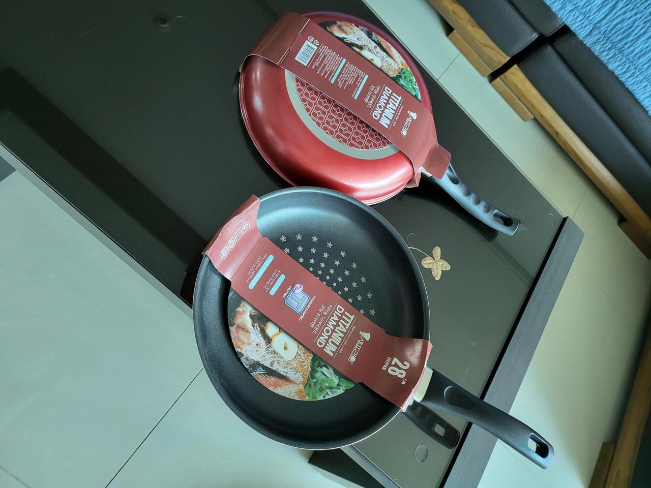 쉐프라인 티타늄다이아몬드 코팅 후라이팬 28cm/2개