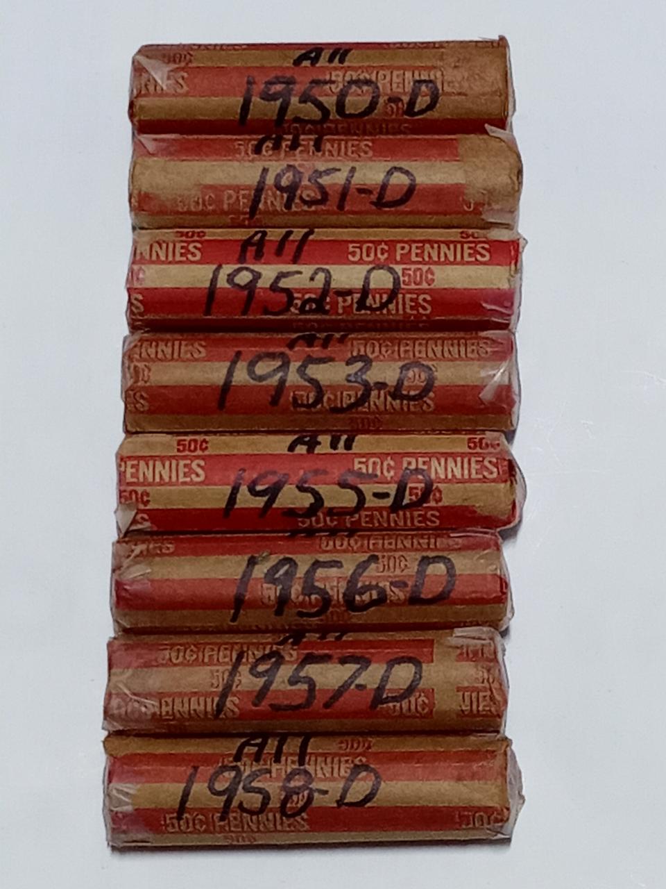 링컨1센트(밀페니) "사용제 동전롤"들