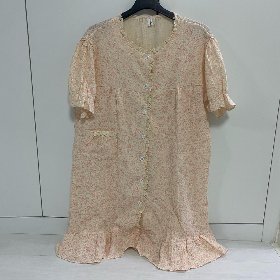 [새상품] 잔꽃포켓잠옷원피스