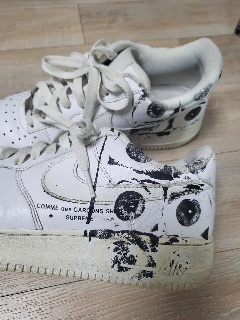 나이키 꼼데가르송 슈프림 포스1 로우아이즈