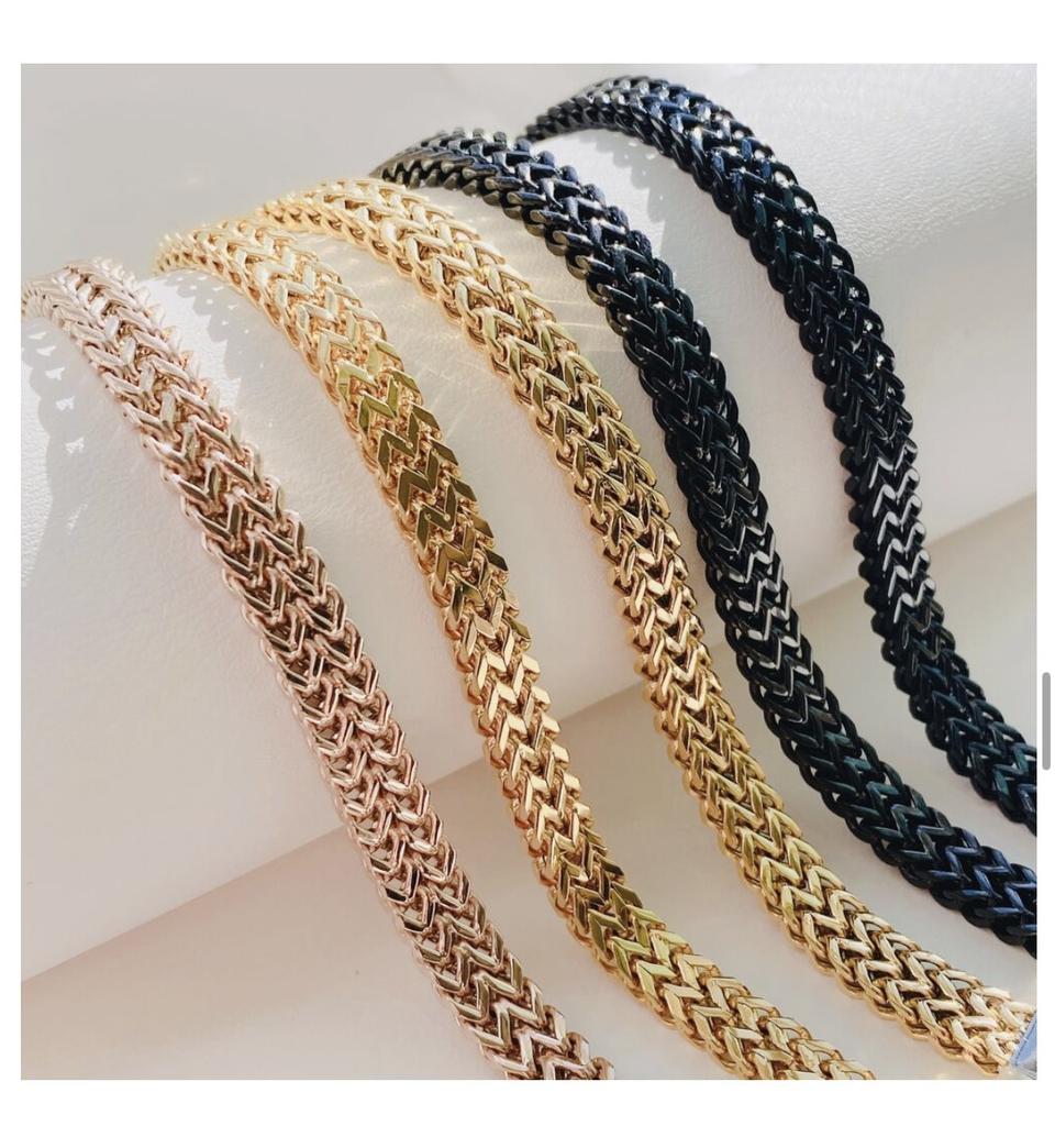 써지컬스틸 유니크 체인 커플 팔찌 (남성/여성)