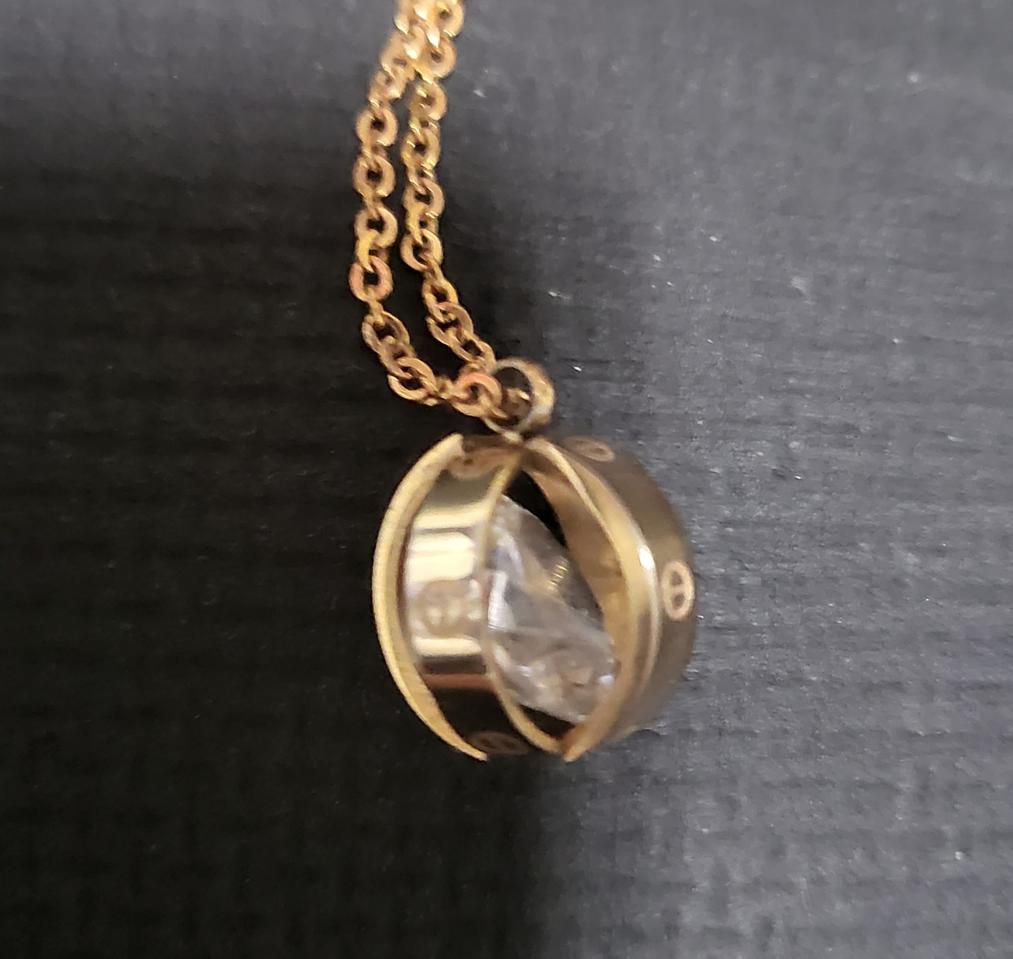 로즈골드 볼목걸이