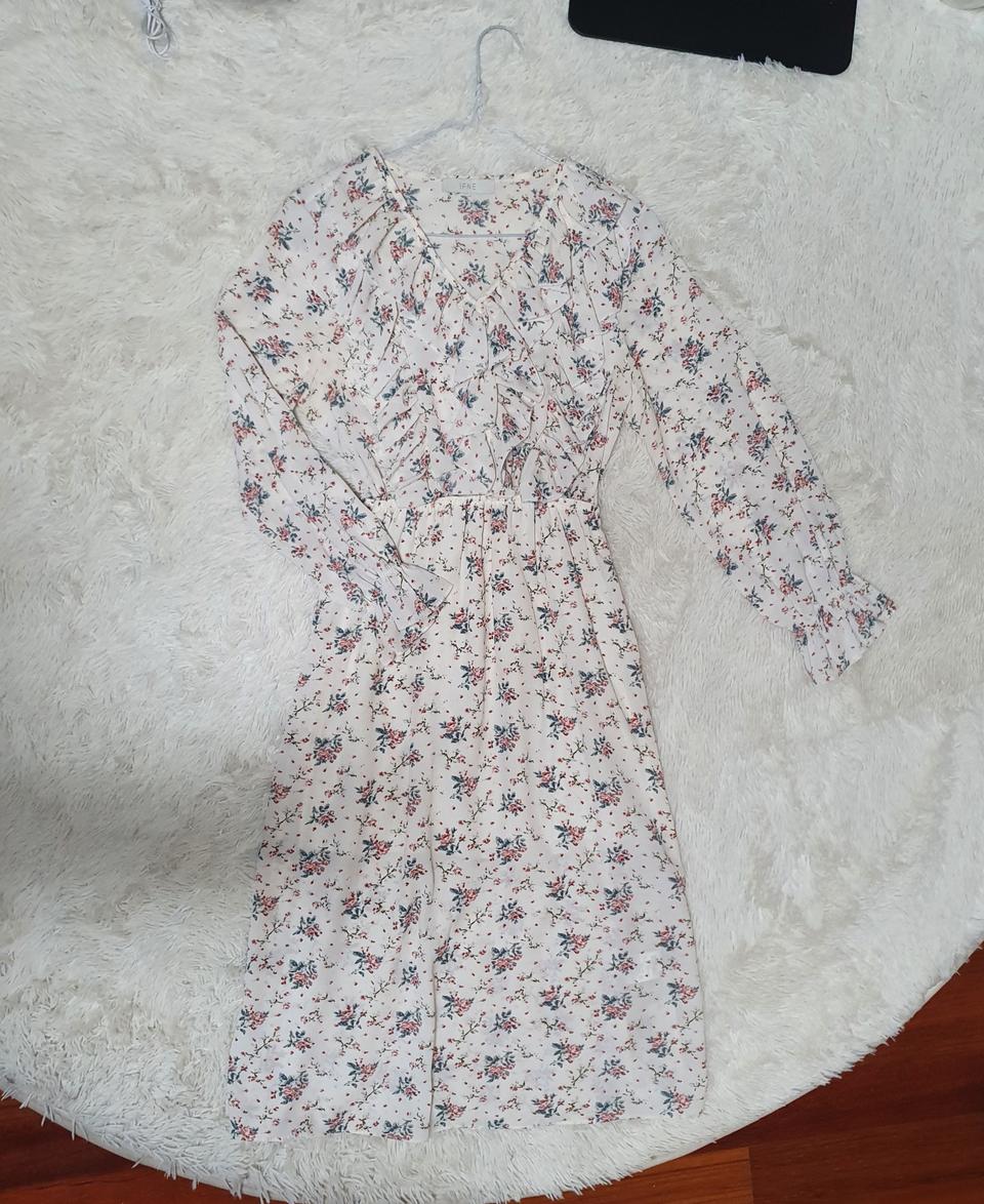 [새상품] IFNE(이프네) 플라워패턴 원피스 아이보리