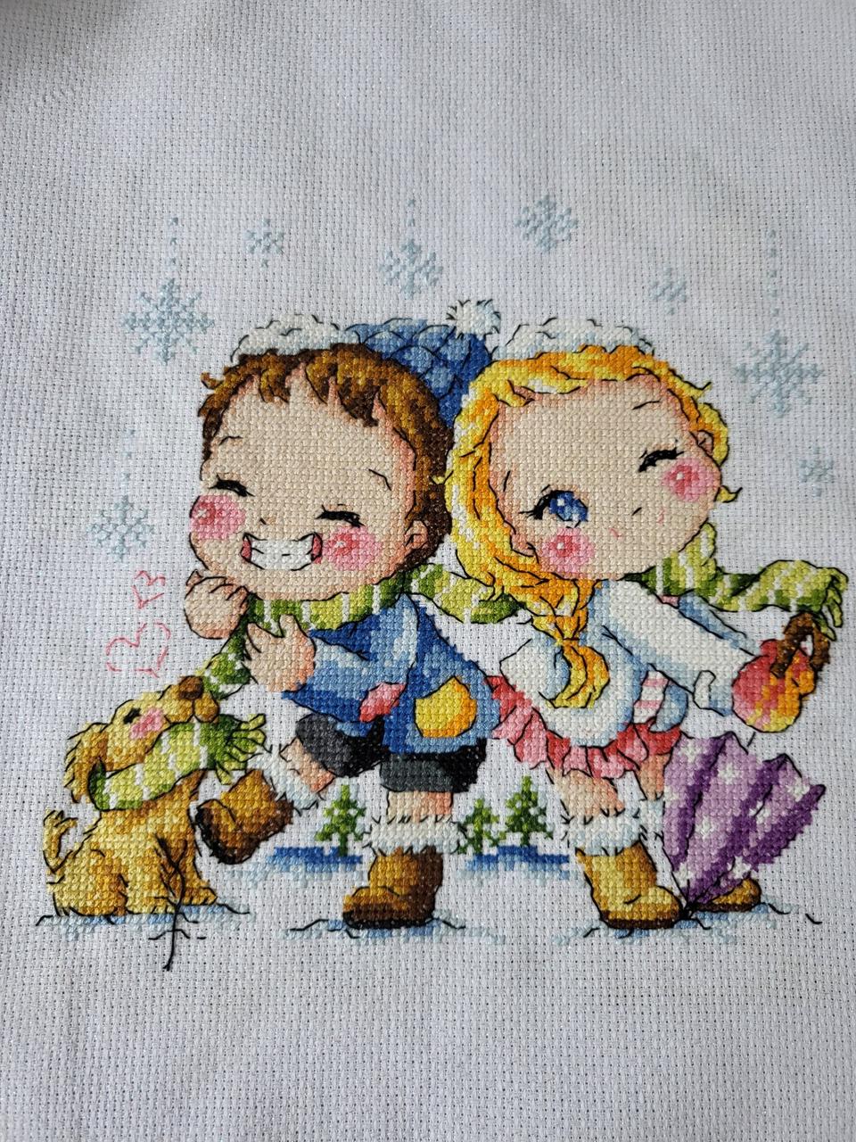 십자수 쿠션완성수