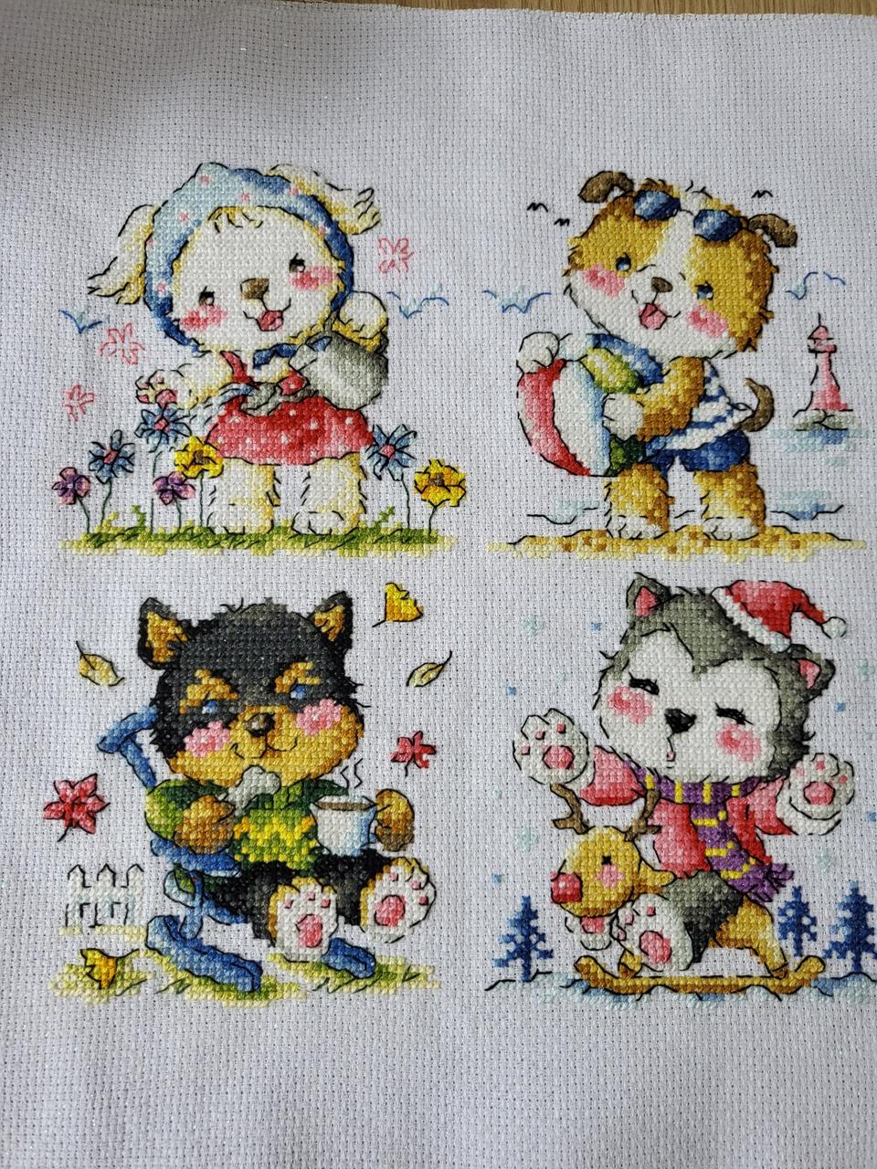 십자수 쿠션완성수2