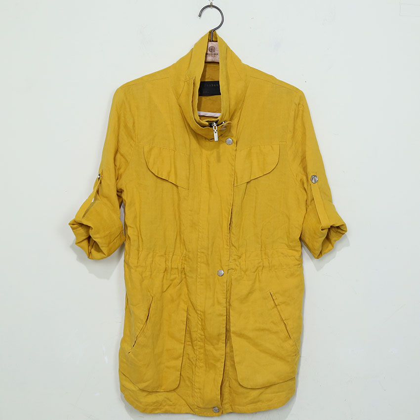 빈티지 JooNee 여성 겨자색 춘추 자켓 M (HU1733)