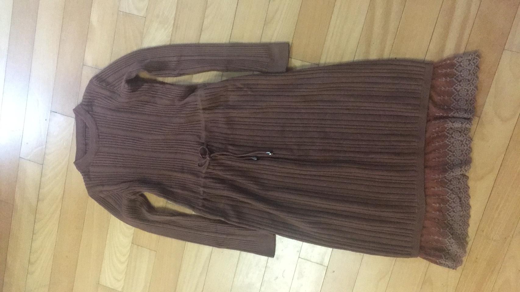 브라운 니트 원피스