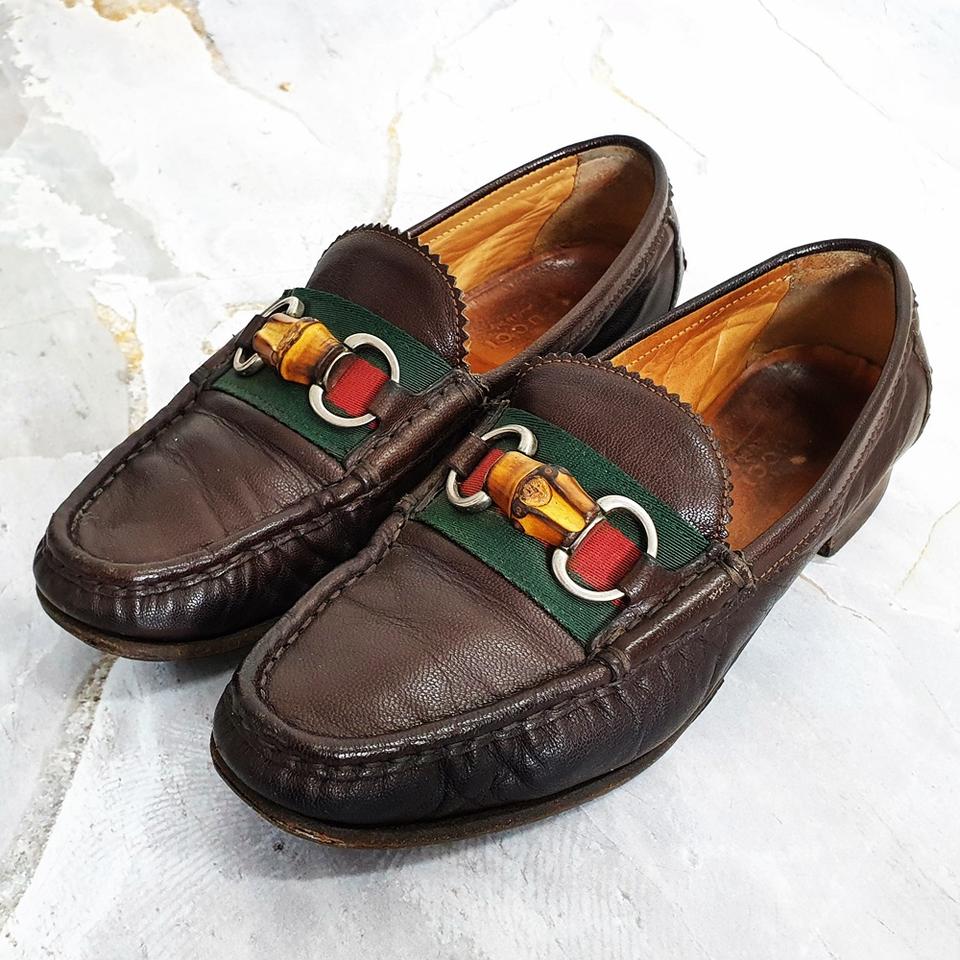 [정품] 구찌 여자 홀스빗 삼선 뱀부 구두 로퍼 220