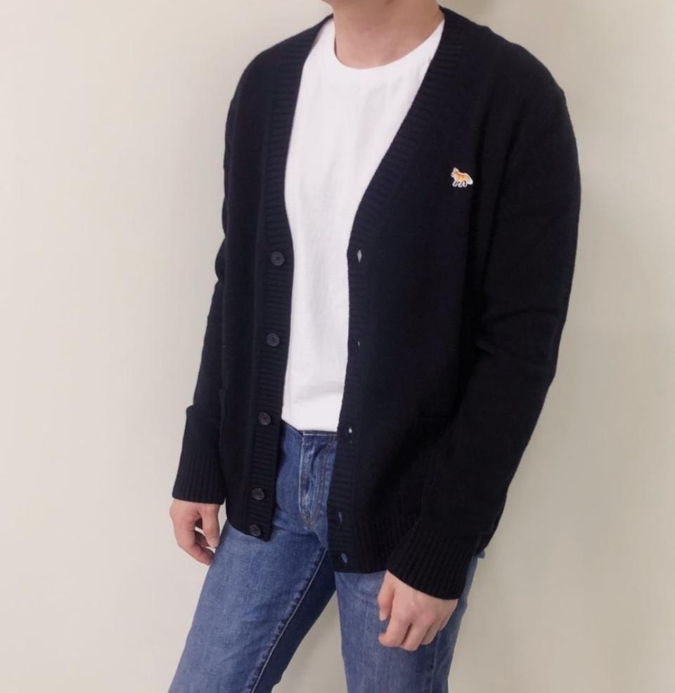 가격인하 메종키츠네 가디건 정품