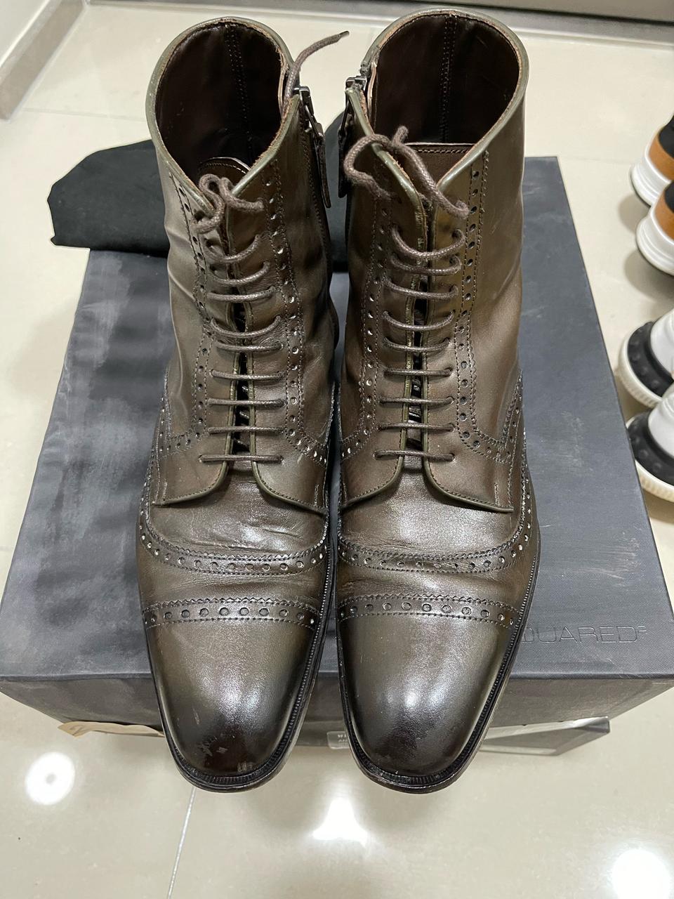 디스퀘어드/ 시그니처 브라운 부츠/40