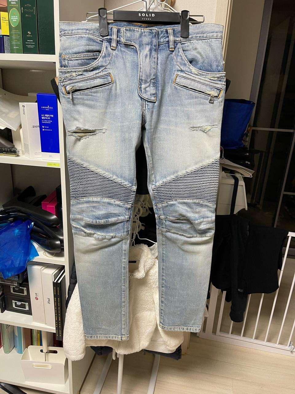 발망/ 연청 디스트로이드 슬림바이커진/31