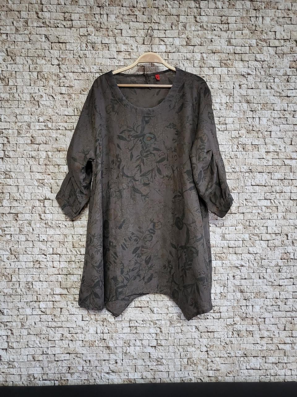 린넨 A라인 롱 블라우스 프리