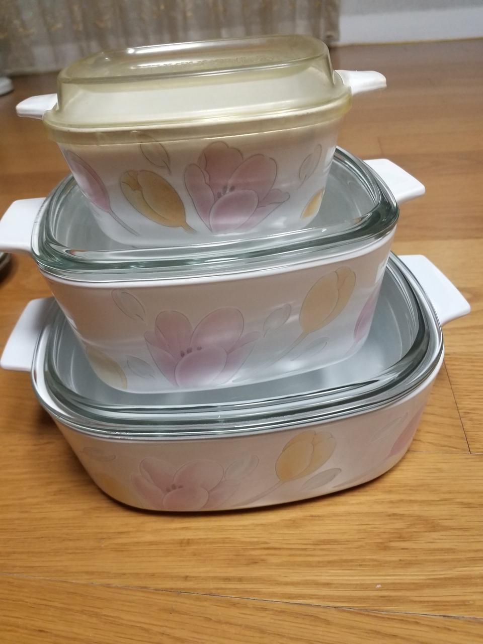 빈티지 코닝 내열냄비 목련 2종+(1종 서비스)일괄