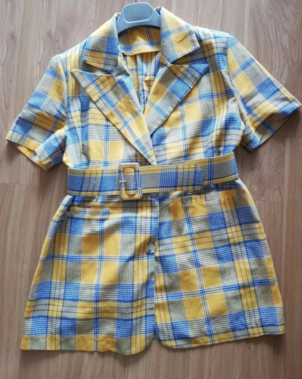 체크린넨아우터