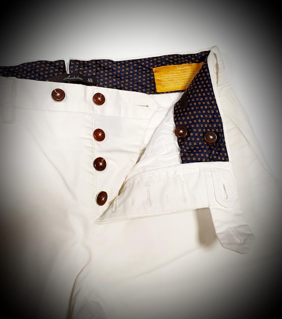 PT01 피티01 화이트 면바지 슬림핏 48사이즈