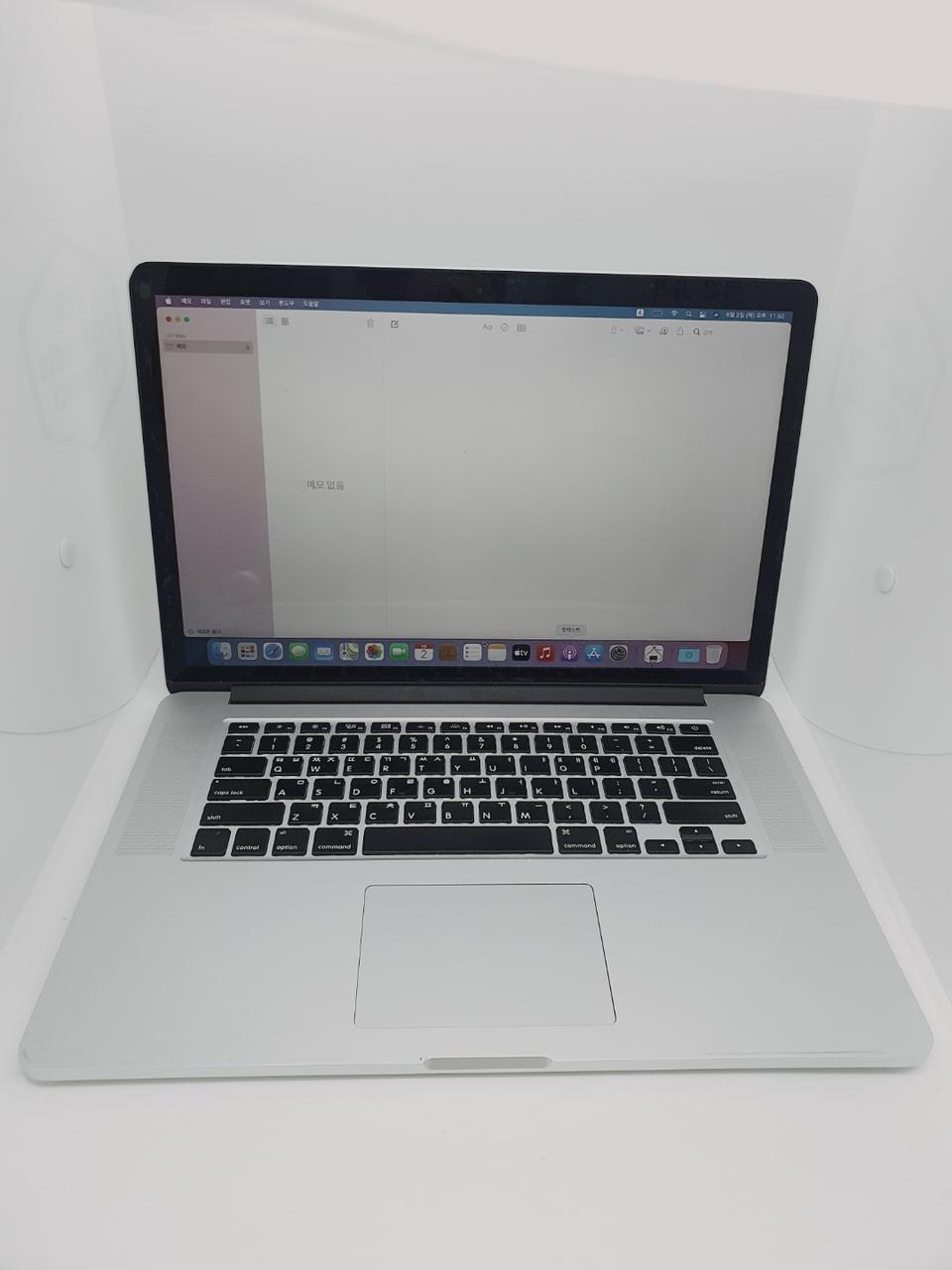 맥북 프로11 15인치코드i7메16기가저512기가실버 A1398