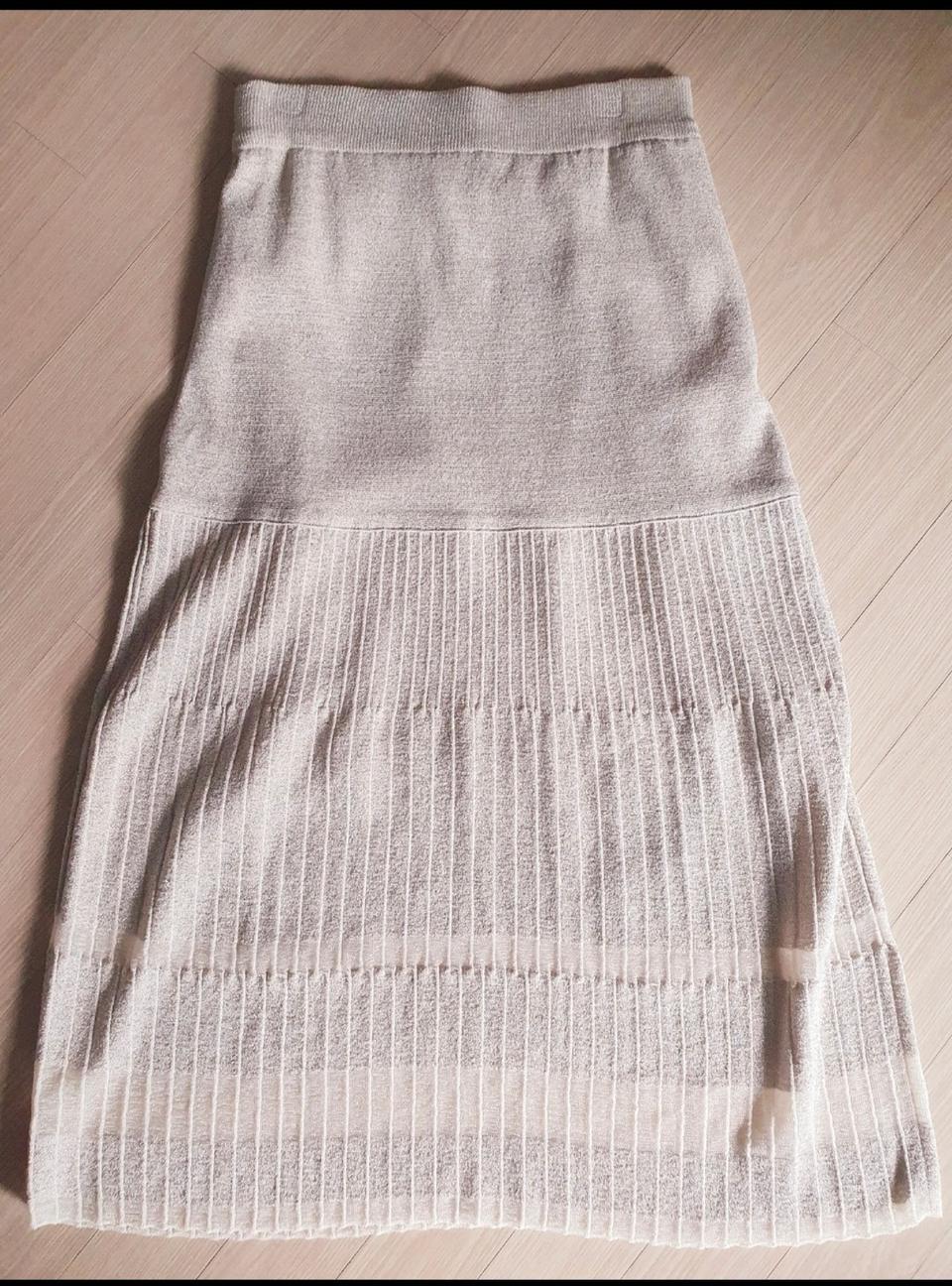 펄 니트 스커트