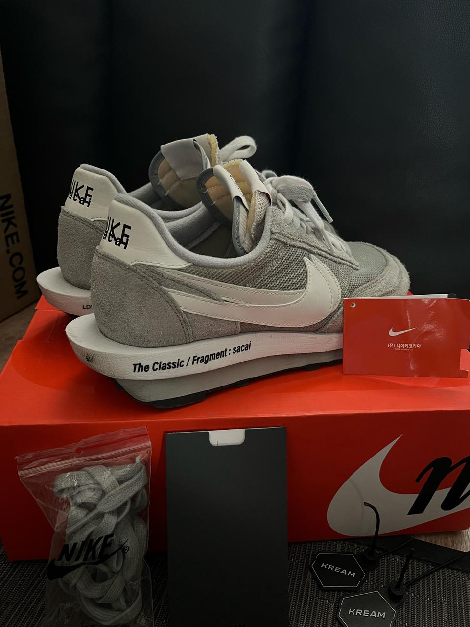 나이키 사카이 프라그먼트 LD와플 라이트 스모크그레이 270 풀박스