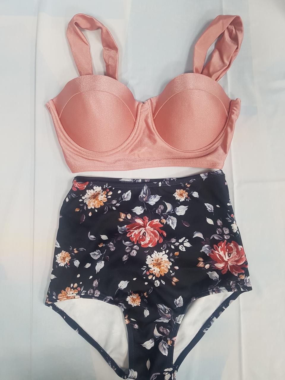 브라이트 플라워콤비 비키니세트