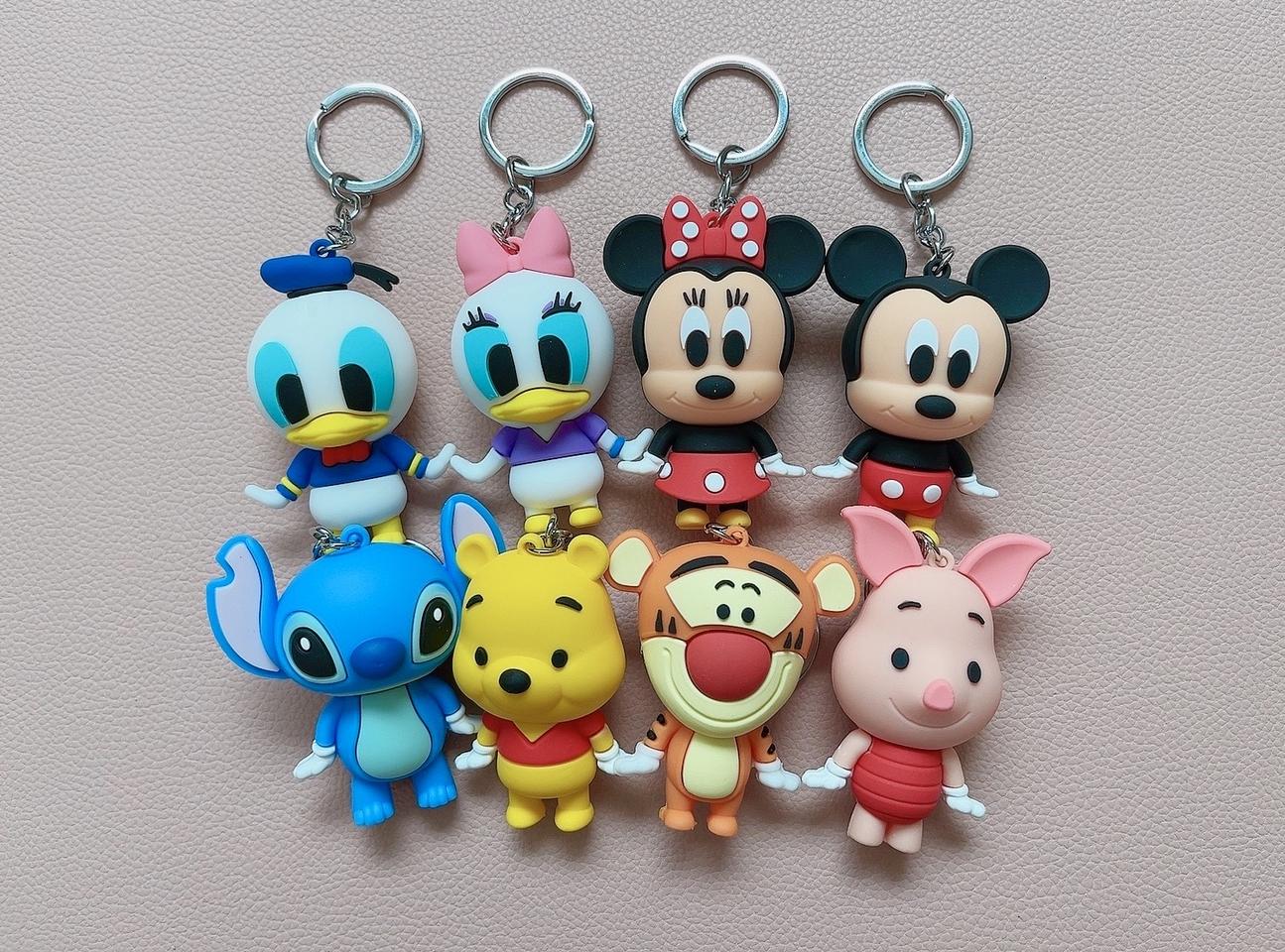 [새상품]디즈니 캐릭터 피규어 키링 미키 미니마우스 곰돌이푸 스티치