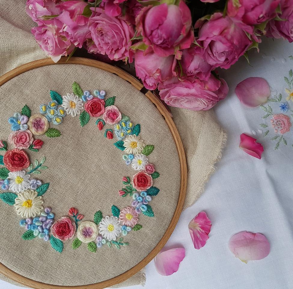 프랑스자수수틀액자