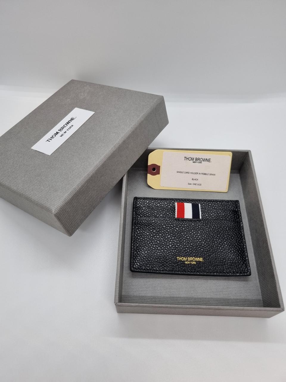 [새상품급/풀구성] 톰브라운 카드지갑 톰브라운 싱글페블 블랙 카드지갑