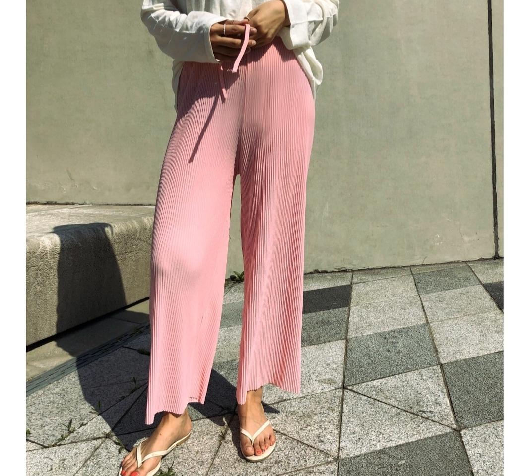 (새상품)플리츠 와이드 팬츠 바지 쿨 썸머 여름바지 찰랑 트레이닝팬츠