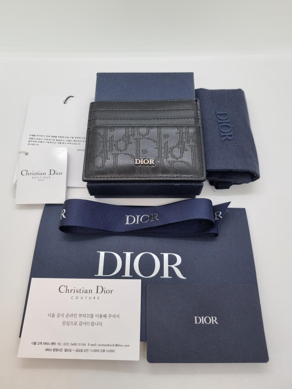 [디올공홈/풀셋]디올 오블리크 카드지갑 디올 오블리크 카드 홀더 블랙