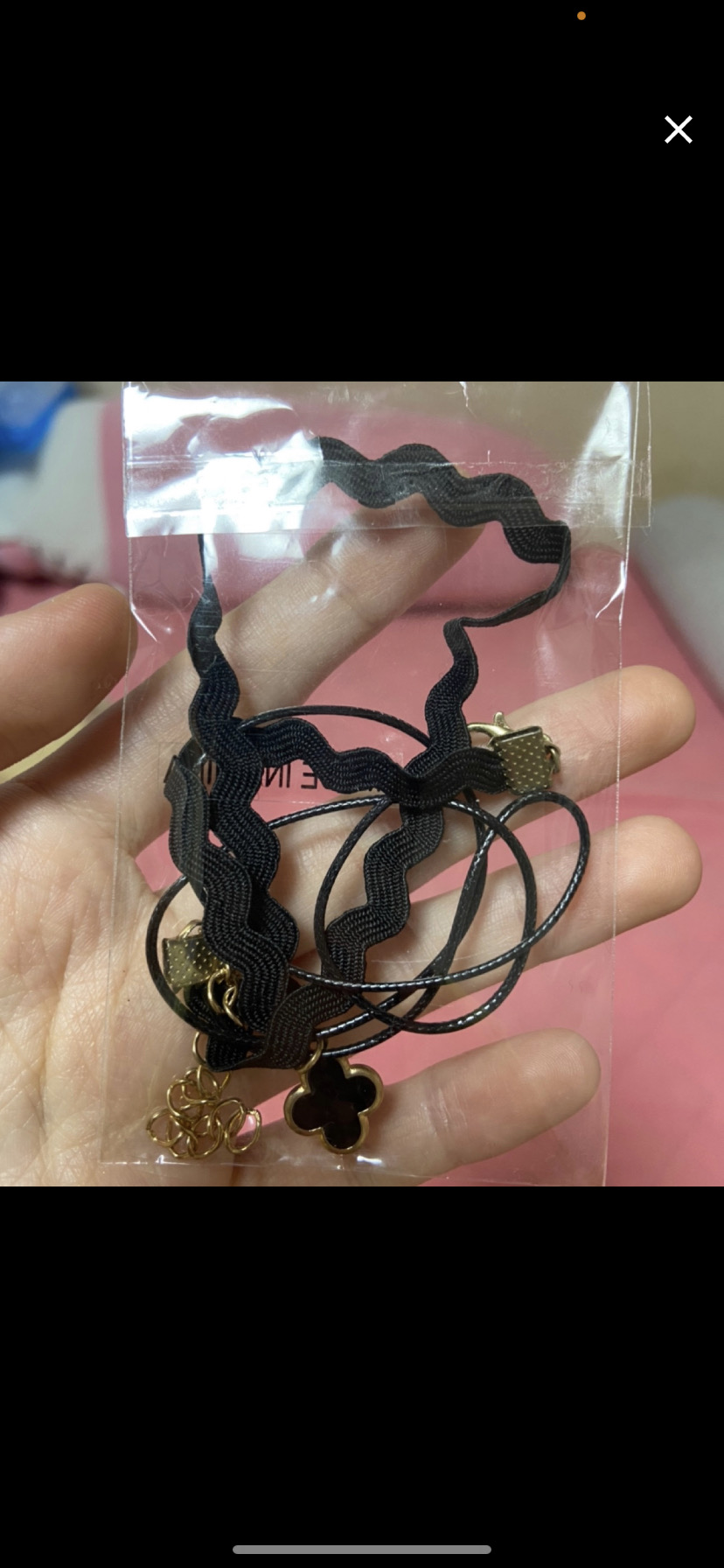 클로버 초커 목걸이(새것