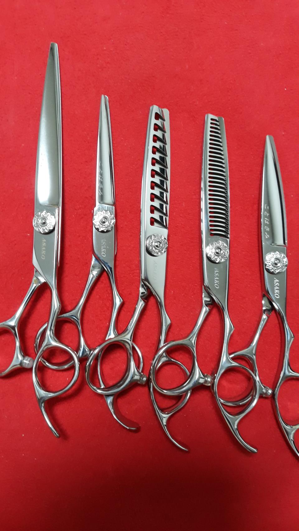 미용가위 5개에 70만원 원가정리판매 새가위 일제V10재질