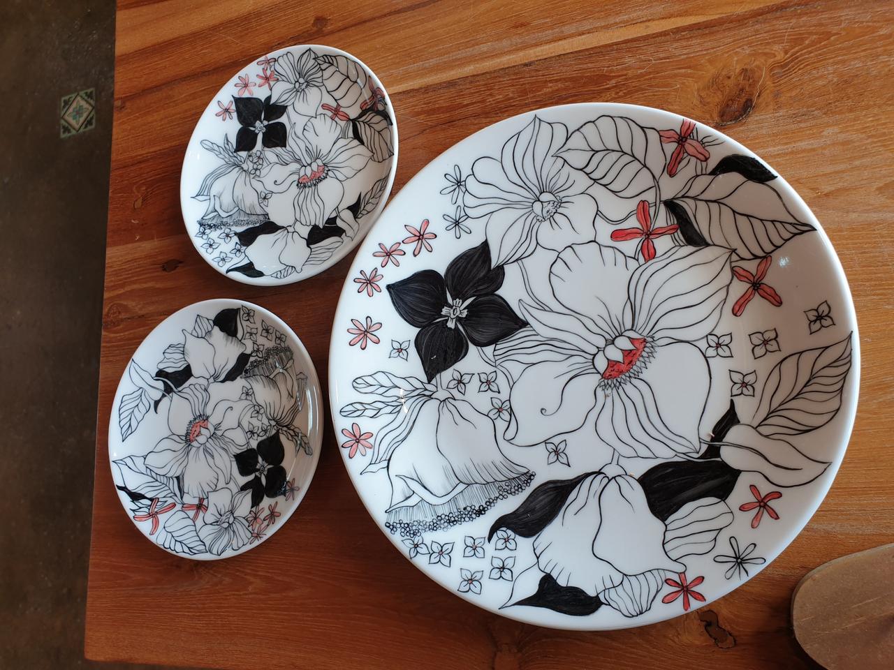 핸드메이드 접시 세트