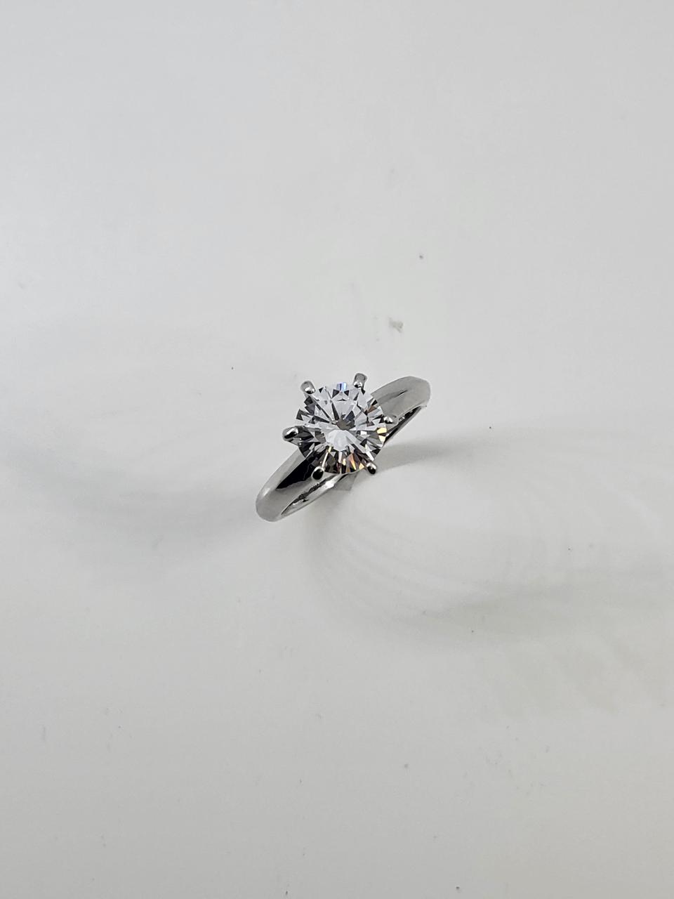 육프롱 2캐럿 큐빅반지 새거