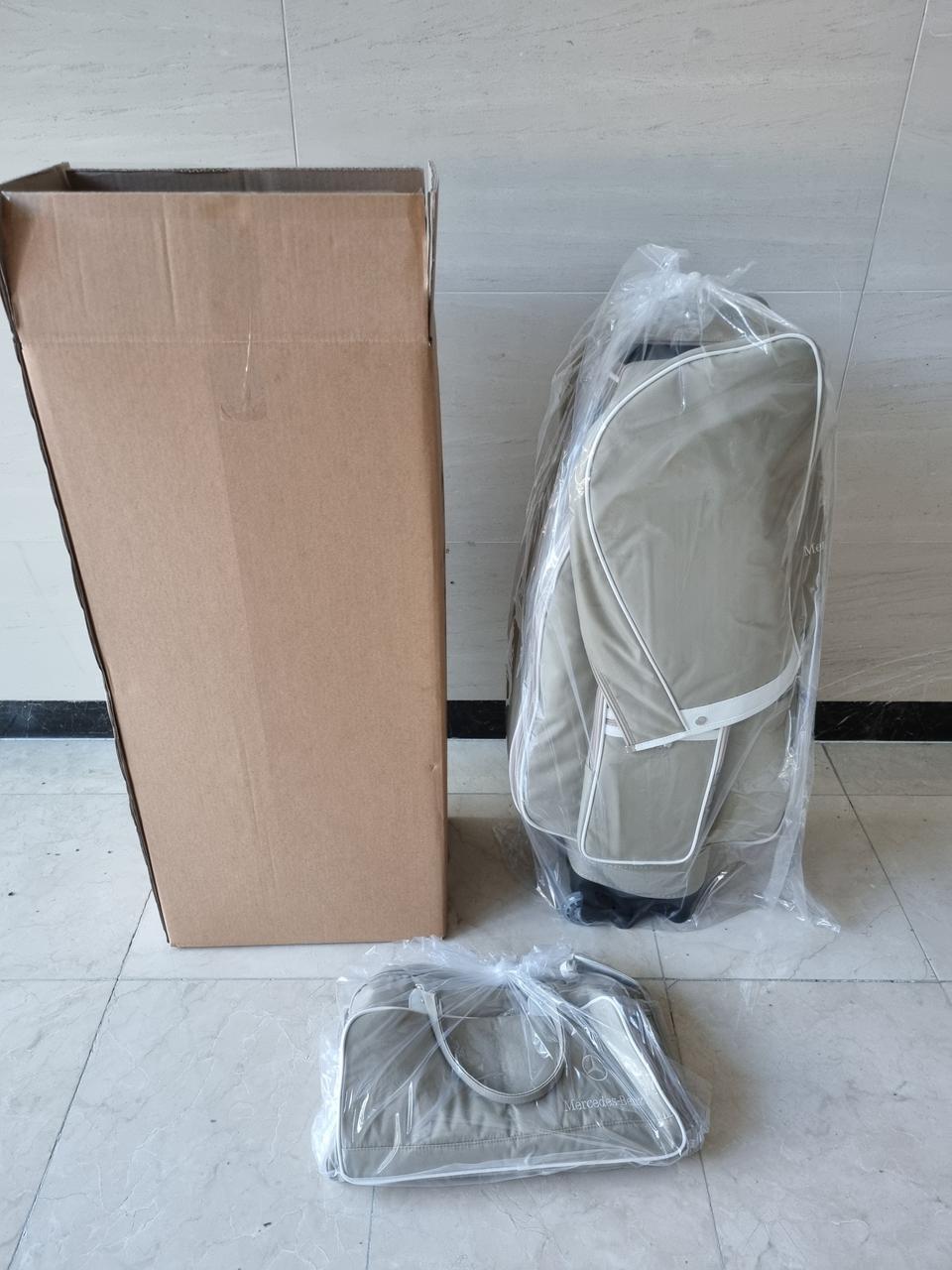 벤츠 바퀴형 골프백 판매(베이지) 캐디백 보스톤백 새상품