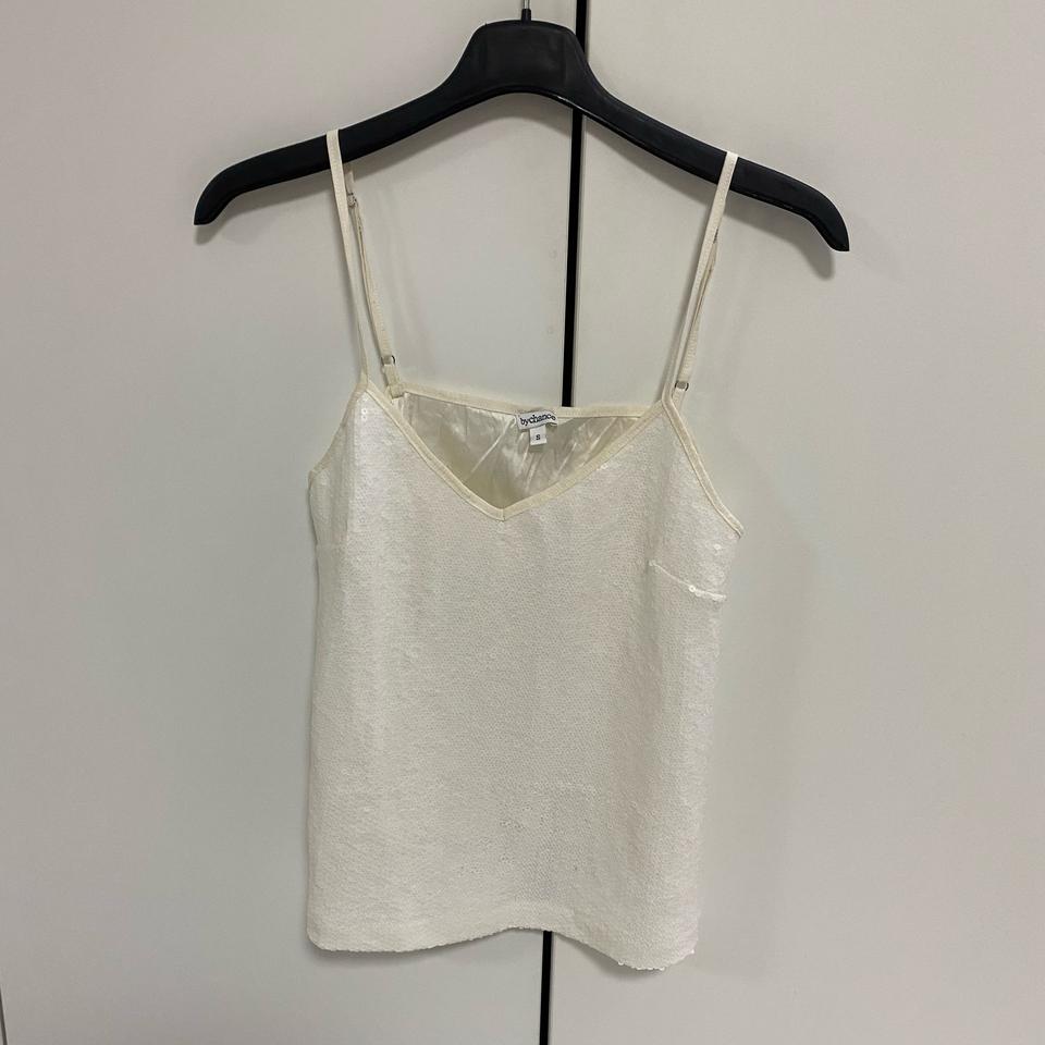 [새상품] 비늘 끈나시/ 화이트