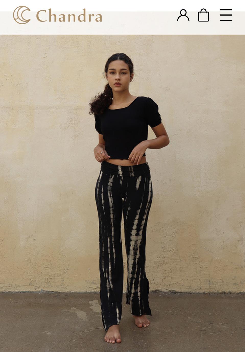 찬드라 타이아이 플레어 팬츠 [블랙] - s