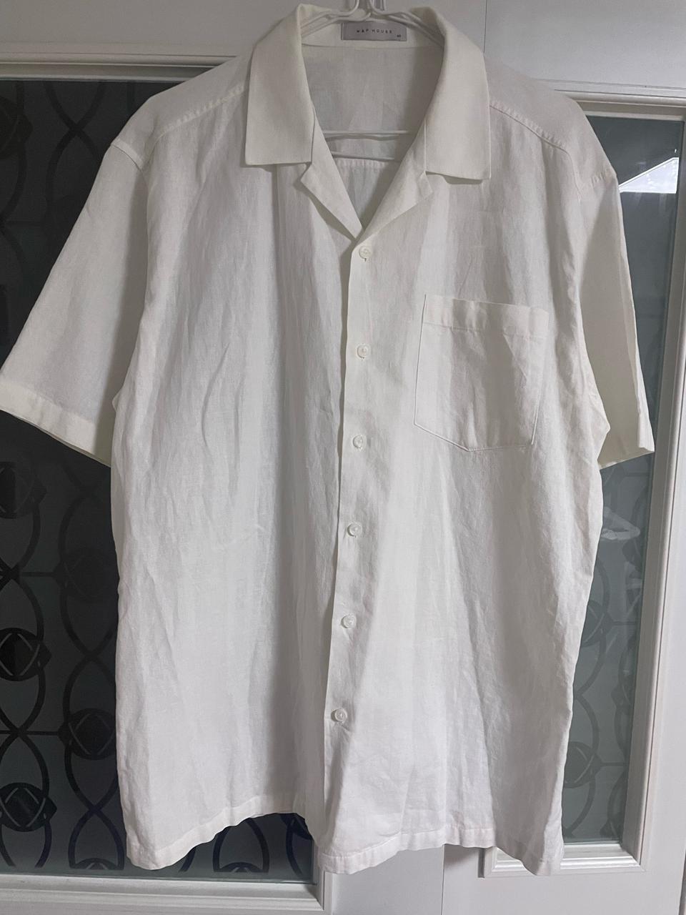 린넨 마 반팔 셔츠