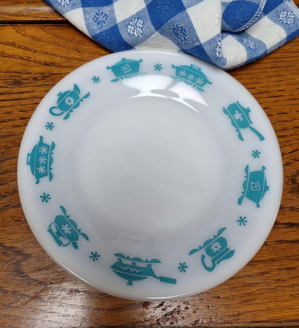 미국 빈티지 헤이즐아틀라스 밀크글라스 접시