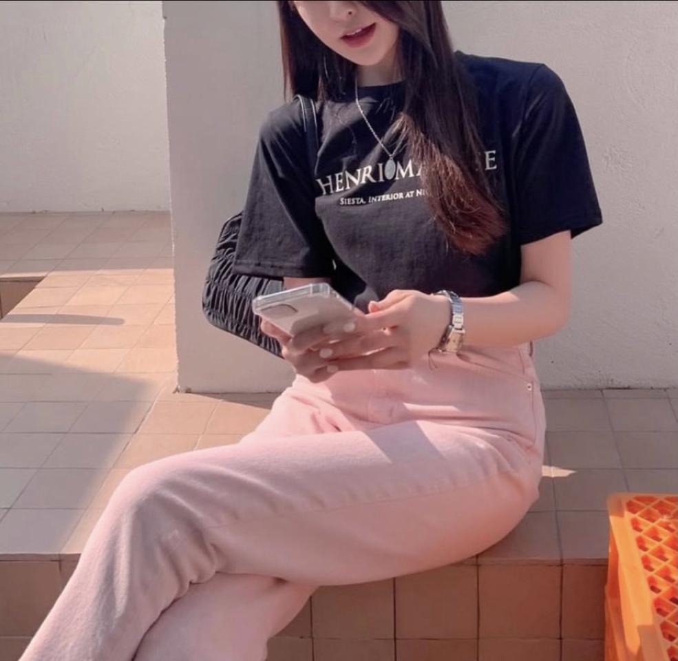 (새상품) lapiaf 부츠컷 연핑크 바지, 부츠컷 팬츠, 여성 바지