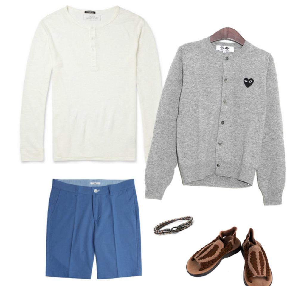 (새상품)남자 블루 반바지, 바지 32