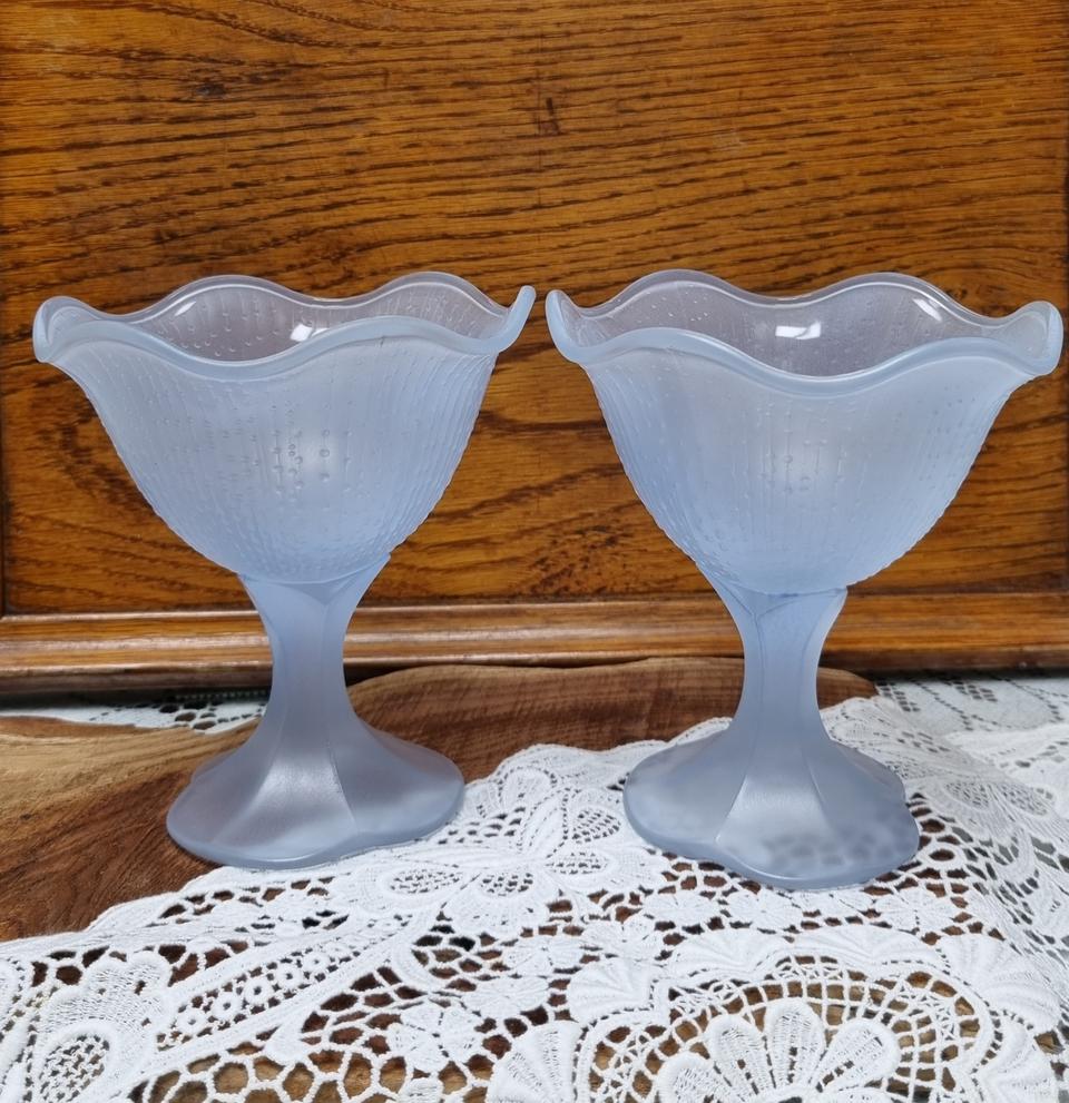 프랑스 빈티지 아이스크림/빙수 보울 세트