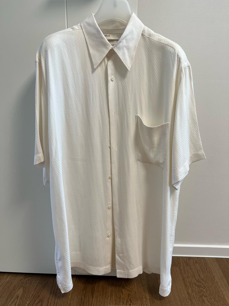 페리엘리스 오버핏 실크 반팔셔츠