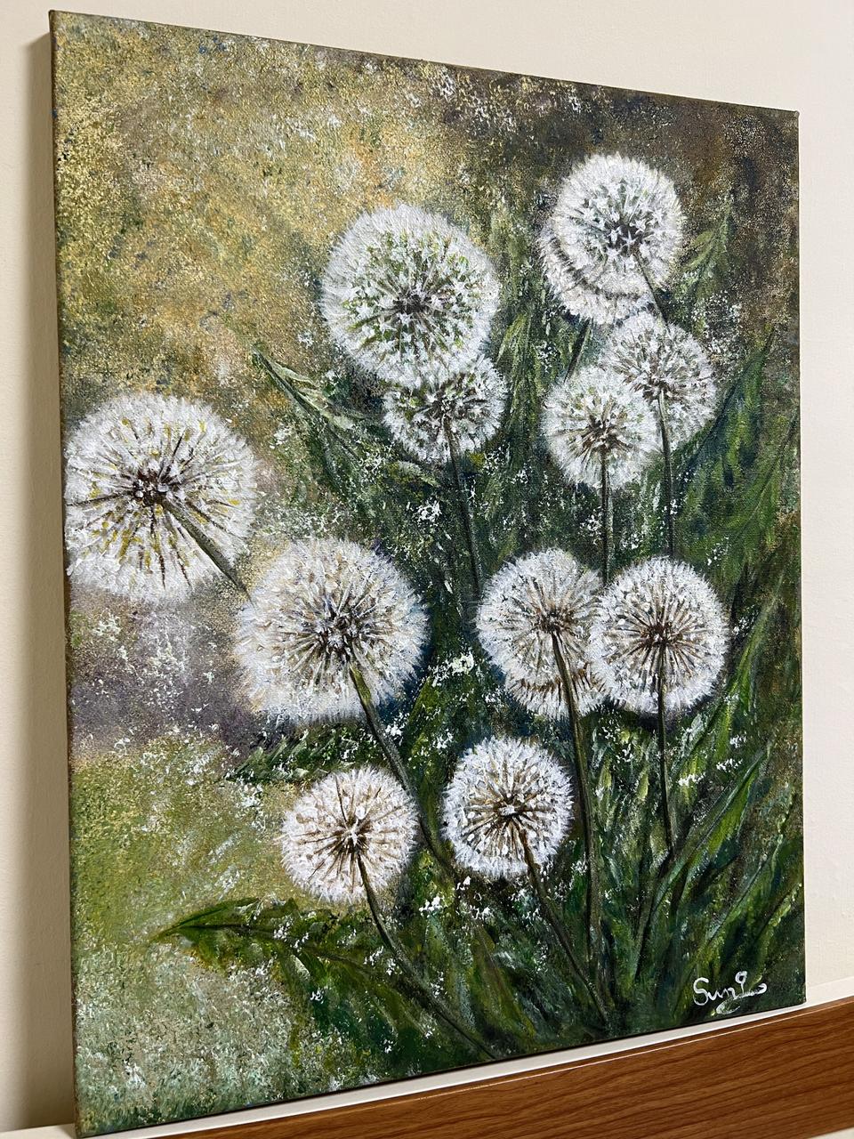 인테리어 민들레 꽃그림 아크릴화 캔버스그림 그림선물