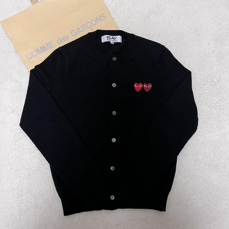 [M]{새상품 급} 22S/S 신형 꼼데가르송 더블와펜 블랙 여성 가디건