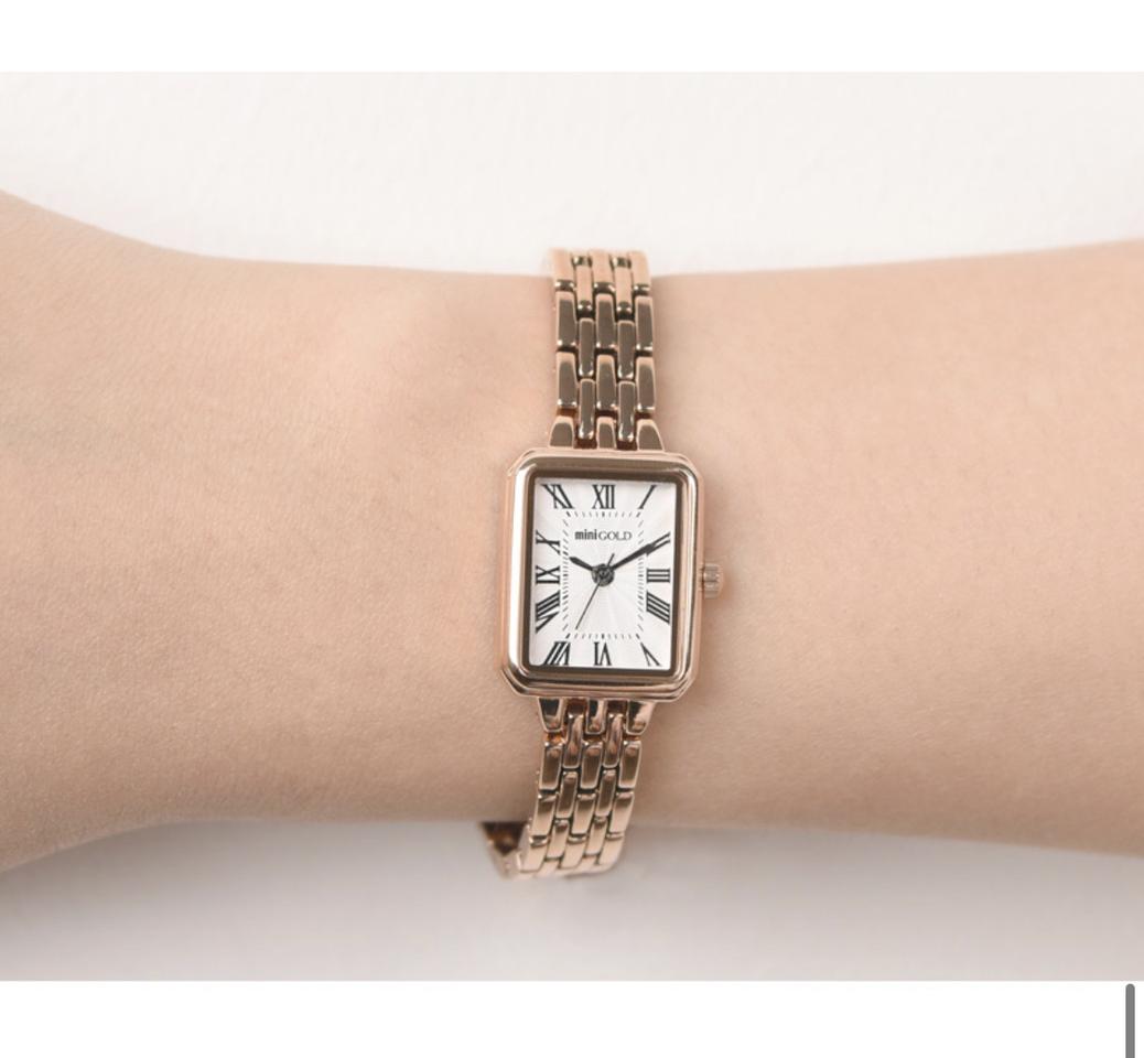 (할인!!)미니골드 스퀘어시계 로즈골드 (새제품!!)