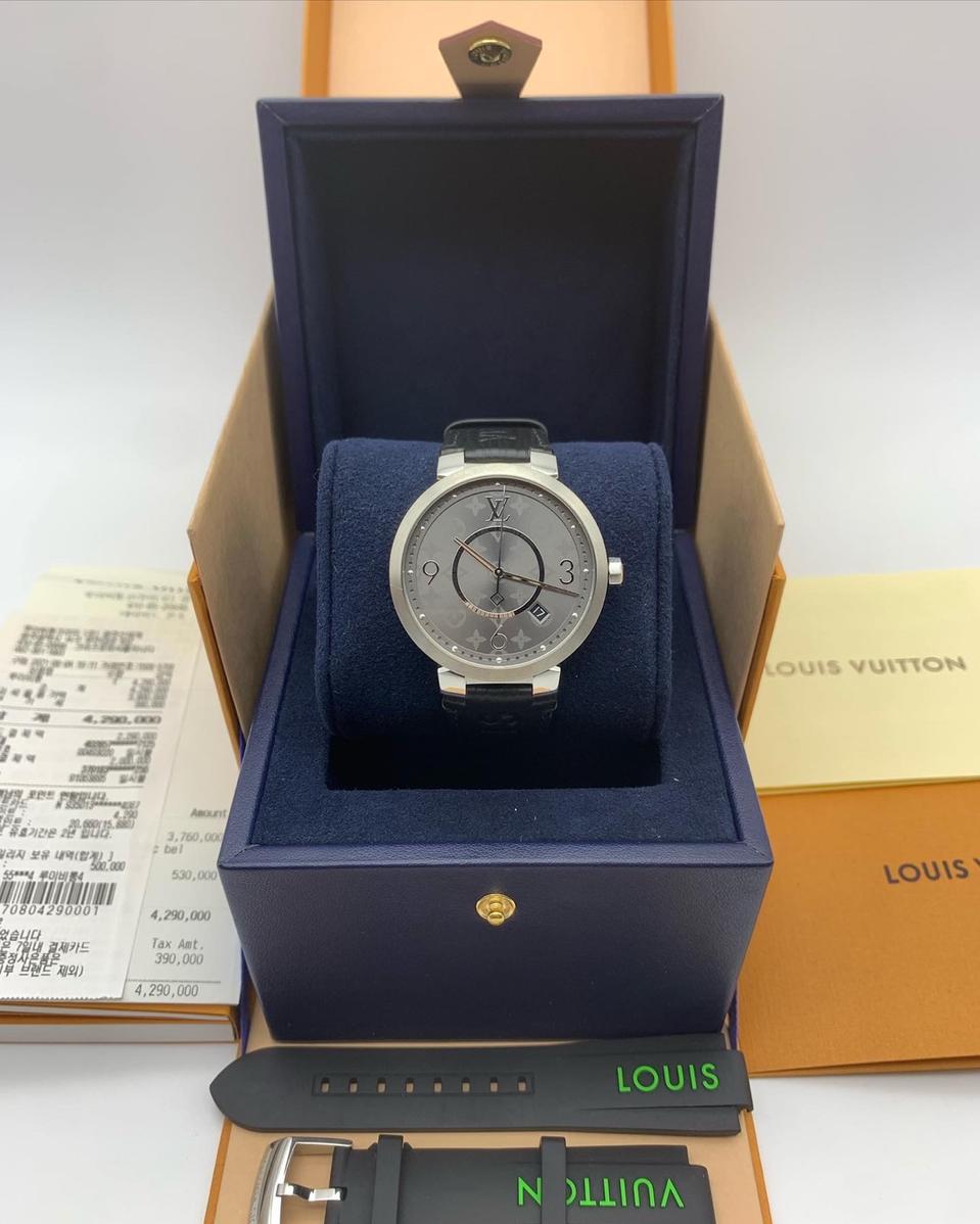 [OS] 루이비통 땅부르 슬림 모노그램 이클립스 39mm + 스트랩